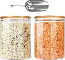Glass Jars with Airtight Lids, Airtight Glass Canisters with