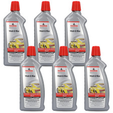 6x Nigrin 2in1 Wasch & Wax Auto-Shampoo Carnauba-Wachs+Lack-Versiegelung Pflege