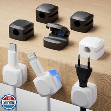 Rotatable Cord Organizer, Enhanced Spring Cable Clips, Strong Adh
