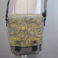 Borsa a tracolla CONVERSE grigia tela bordo pelle tracolla messenger tracolla