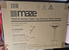 Image of Maze Hestia 1500w Electric Patio Heater Outdoor Garden