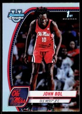 John Bol 2024-25 Bowman University Chrome Refractor Ole Miss Rebels