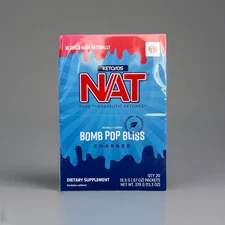 Pruvit NAT Sports and Fitness Bomb Pop Bliss 20 Packs Charged Free Shipping.