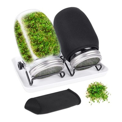 Samenkeimglas Set mit 2 Weithalsgläsern Bohnensprossen Anzuchtset8245