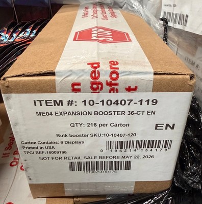 Pokemon TCG ME04 Mega Evolution CHAOS RISING 6 BOX BOOSTER CASE Sealed IN HAND