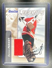 2000-01 Be a Player Signature Series Goalie Legends Relic Auto Bernie Parent