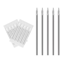 Body Piercing Needles, ATOMUS 10pcs 14G 10 Count Pack of 1 , Stainless Steel
