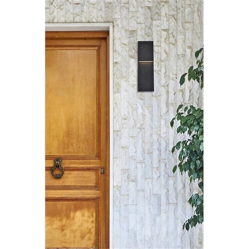 Living District Raine 1-Light Aluminum LED Wall Sconce in Black Finish - Picture 2 of 6