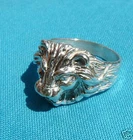 Ring with Lion Head in 925 Sterling Silver