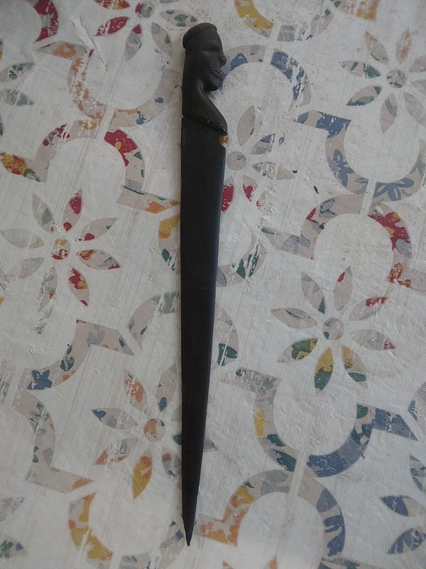 Vintage Rare African Wood Carved Knife