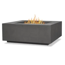 Real Flame Aegean Stainless Steel Fire Table with Conversion Kit in Slate Gray