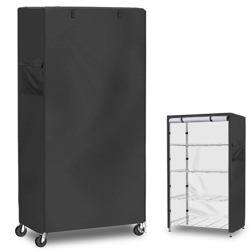 Exokugo Wire Shelf Cover,600D Heavy Duty 100% Waterproof Shelf Covers For Wire Shelving,Outdoor Storage Shelves Cover For Metal Rack,48" W X 24" D X - View #9