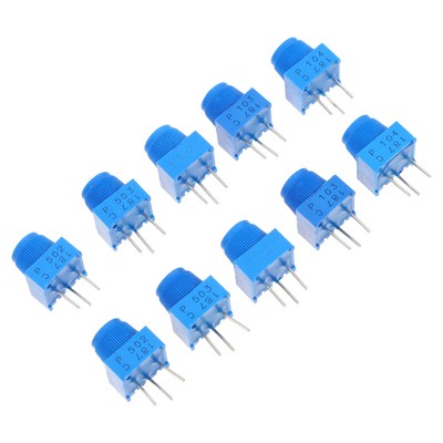  10 Pcs Breadboard Resistors for PCB Trimmer Potentiometers with Knob