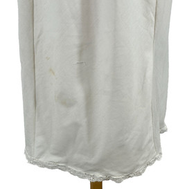 Vintage Philmade Lace Trim Full Slip Nightgown Women's Size 38 Tricot White USA