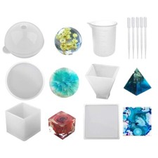 Epoxy Resin Molds for DIY Ashtrays Coasters Candles Decorative Sequins