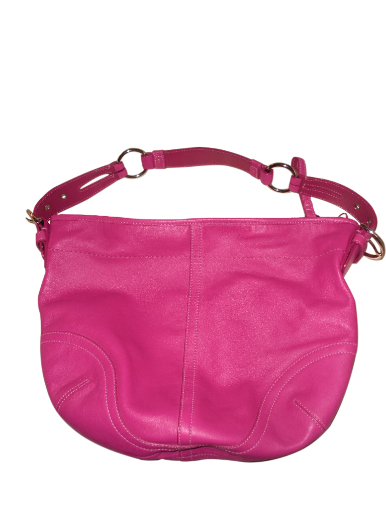 Coach Hobo Top Zip Raspberry Leather Hobo Shoulder Ba… Gem