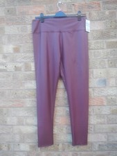 MINYMOD SIZE 14 BURGUNDY PULL ON PU LEGGINGS NWT