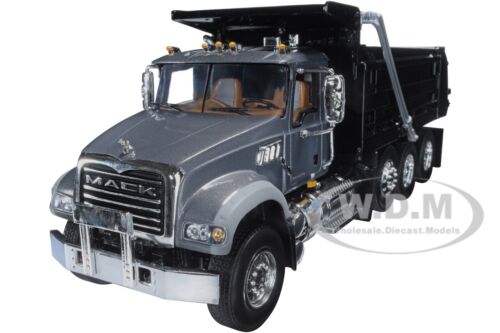 MACK GRANITE MP DUMP TRUCK GRAY & BLACK 1/34 DIECAST MODEL BY FIRST GEAR 10-4210 - Picture 1 of 6