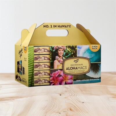 Hawaiian Host AlohaMacs Milk Chocolate Covered Macadamia Nut 5 oz