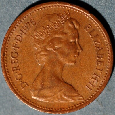 United Kingdom 1 New Penny 1976 Elizabeth II KM# 915