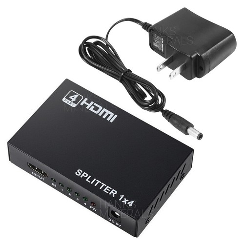 HDMI Splitter 1 In 4 Out 4K UHD HD 1080P 4-Port Repeater Splitter Amplifier 1x4 - Picture 4 of 4