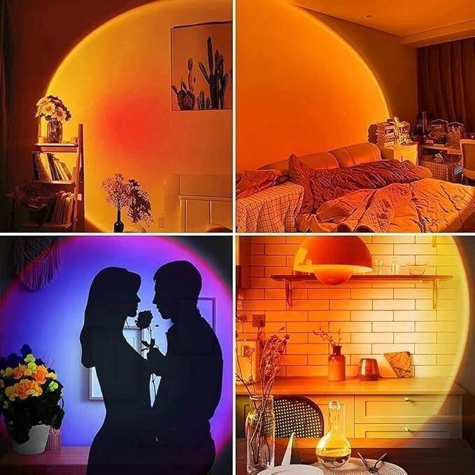 RGB Sunset/Sonnenuntergangslampe 16 Farben 360° / Fernbedienung & App-Steuerung - Bild 3 von 4