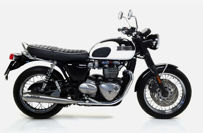 ARROW EDELSTAHL AUSPUFFENDROHRE ZUGELASSEN TRIUMPH BONNEVILLE T100 / T120 16 - 19