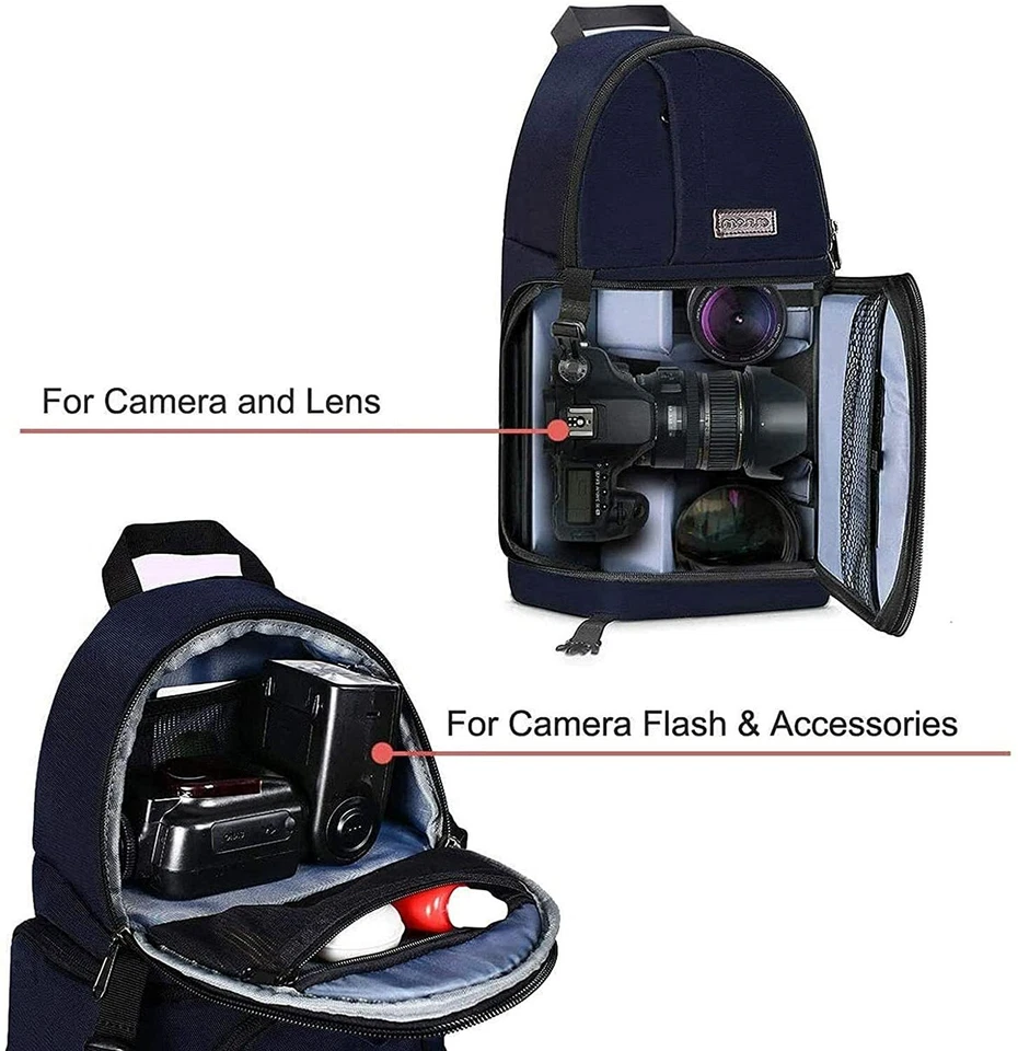 Waterproof Camera Bag Case DSLR/SLR/Mirrorless Backpack for Nikon Canon Sony - Image 2 of 4