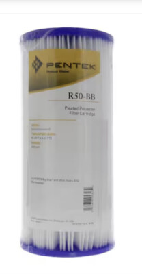 PENTAIR PENTEK R50-BB BIG BLUE SEDIMENT WATER FILTER, 10'', 50 MICRON, 0894A