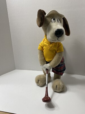 Duffers Mulligan Bendable Golfing Dog by 24K Co.1994 Plush 14'' RETIRED