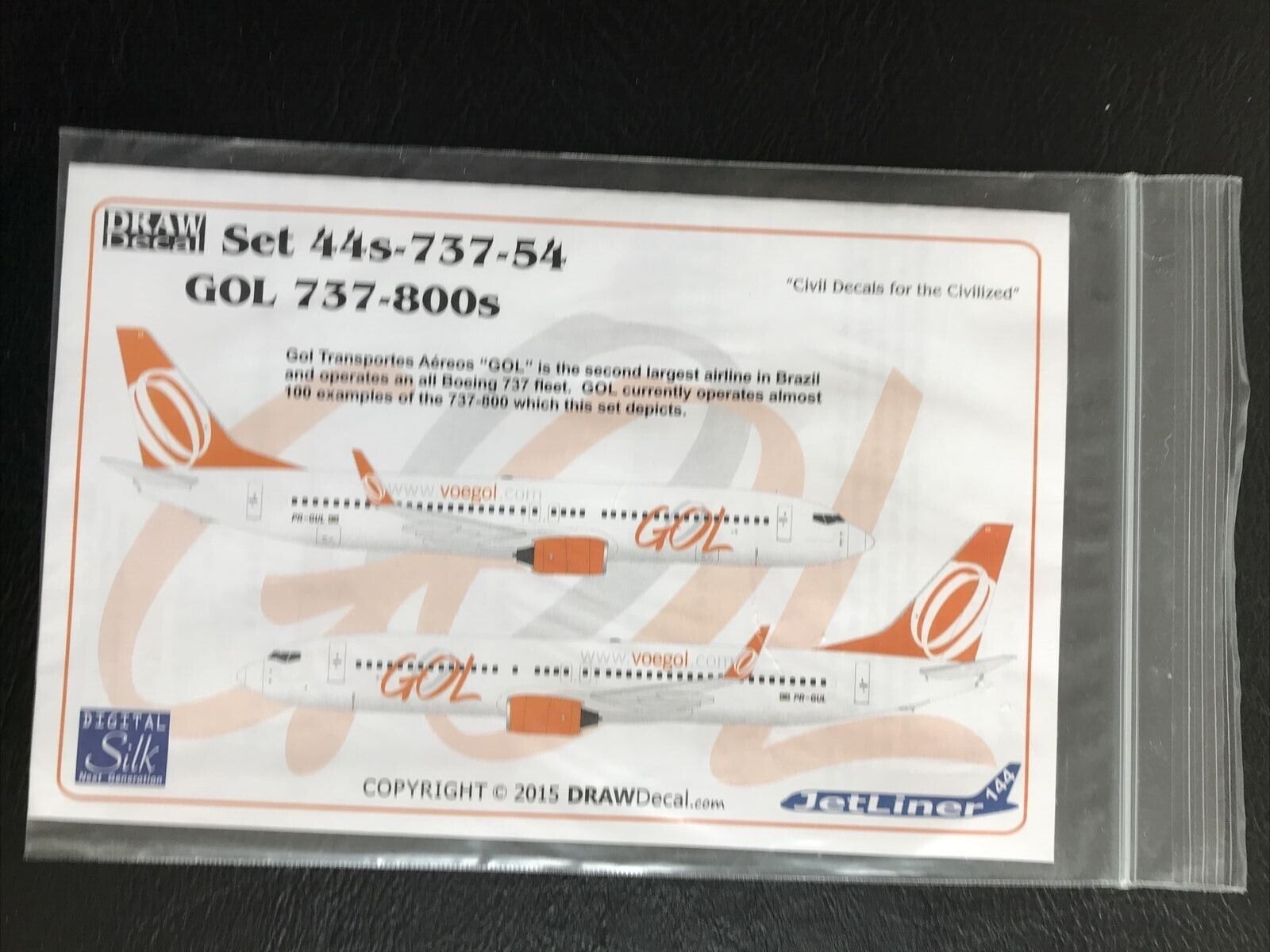 1/144 Scale Decal GOL 737-800