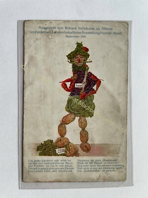 Postcard advertisement agricultural exhibition Hamm 1910