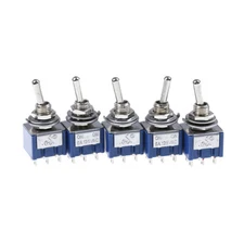 5PCS 6P Toggle Switch 6A 125VAC 6 Pin DPDT ON-ON Mini Toggle Switch N ❤A.t2