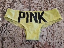True Vintage Victoria Secret PINK Lace Back Low Rise Hipster Medium Panty