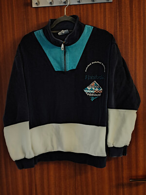 Vintage Reebok 1/4 Zip Sweatshirt | Basketball | 90er Pullover | Größe M
