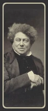 ALEXANDRE DUMAS - French Novelist - Laminated Bookmark - 2.5 x 6 in