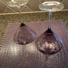 Pair of Marquis By Waterford Purple Polka Dot Martini Glasses RARE HTF color — photo 7