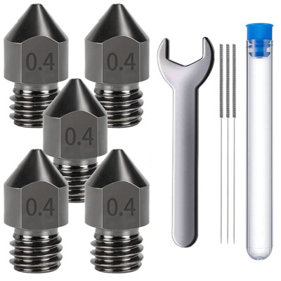 5 Extruder für 3D-Druckerdüsen 0,4 mm Stahl MK8 für Creality Baureihe Ender
