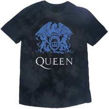Image of Queen Kids T-Shirt: Blue Crest (Wash Collection) (3-4 Years)