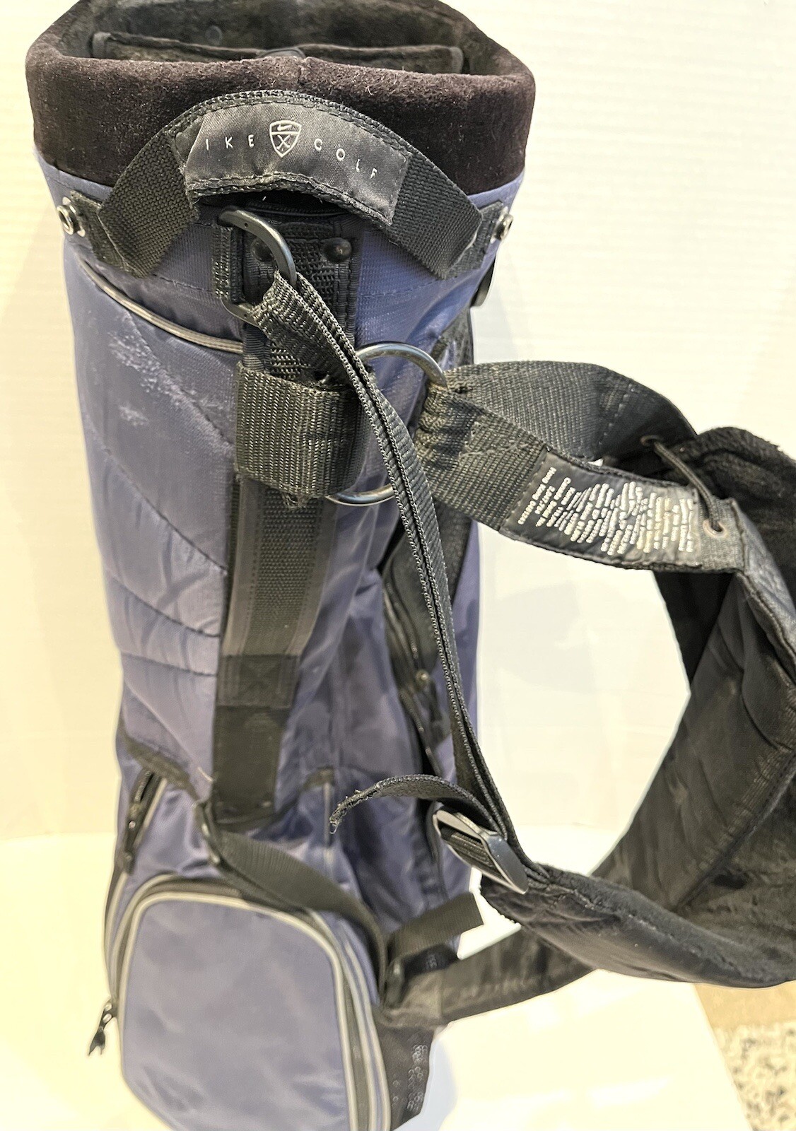 Nike Bag 4 Way Blue Carry Stand Golf Club Bag w/ IZZO Dual Padded Strap