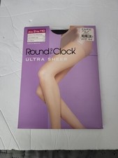 Vintage Round the Clock Ultra Sheer Control Top Pantyhose Jet Black Size B