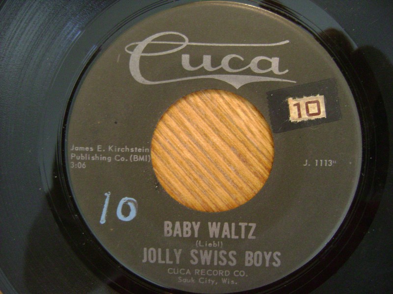 CUCA 45 RECORD J-1113/ JOLLY SWISS BOYS/ REPEAT POLKA/ BABY WALTZ/ VG