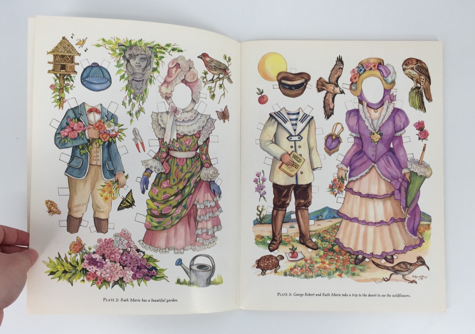 Lot of 2 PAPER DOLLS Books Harper's Bazar & Victorian Children Fashion