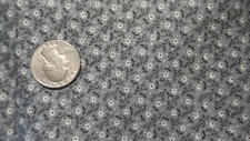 Vintage Cotton Fabric CALICO FLORAL ON GRAY, V.I.P. 1 Yd/44" Wide
