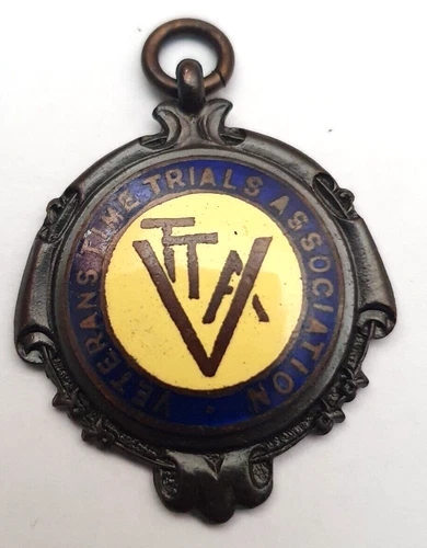 Veterans Time Trials Association Cycling Medal Fob. B.A.R 3rd place 1952. C Baxt