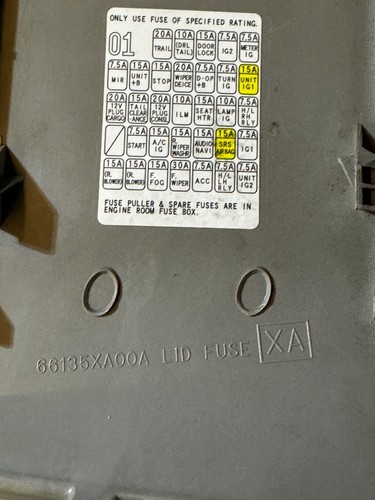 2006-2014 Subaru Tribeca B9 Dash Fuse Box Lid Cover Panel Gray OEM - Picture 6 of 7