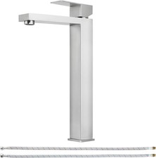 Single Handle Vessel Sink Faucet Tall Bathroom Bowl Basin Brushed Nickel