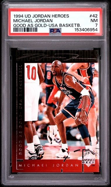 1994 UPPER DECK JORDAN HEROES #42 MICHAEL JORDAN GOOD AS GOLD-USA BASKETBALL
