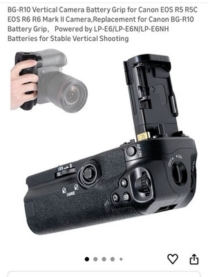 L Shape Battery Grip fOr Canon EOS R5 Mark II / R6 Mark III LP-E6NH as BG-R20