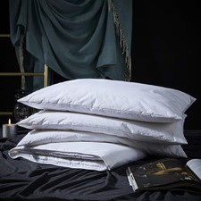 Three Geese Adjustable Layer Goose Feather Pillow,Assembled Bed Pillow, Soft ...